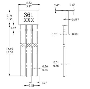 台湾MST美加电子科技MH361单线圈无刷直流风扇单芯片霍尔元件