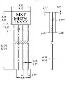 台湾MST美加MH276双线圈无刷直流风扇霍尔元件
